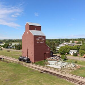 This trip lasts five (5) and one-half hours, and travels to the Village of Big Valley which once served as a railway divisional point for the Canadian Northern Railway — Canada’s other national railway. This Alberta Prairie Railway trip is developed for school classes as an attractive year-end educational outing.
