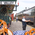 Big Valley Historical Society presents... Oktoberfest Train Saturday, October 24, 2026 Leaves Stettler at 1:30p.m. Arrive in Big Valley at 3:00p.m. - Depart Big Valley at 6:00p.m. Return to Stettler at 7:30p.m. Tickets $100 per adult (18 and above)  Authentic German meal One beer or glass of wine For tickets call Alberta Prairie Railway at 403-742-2811