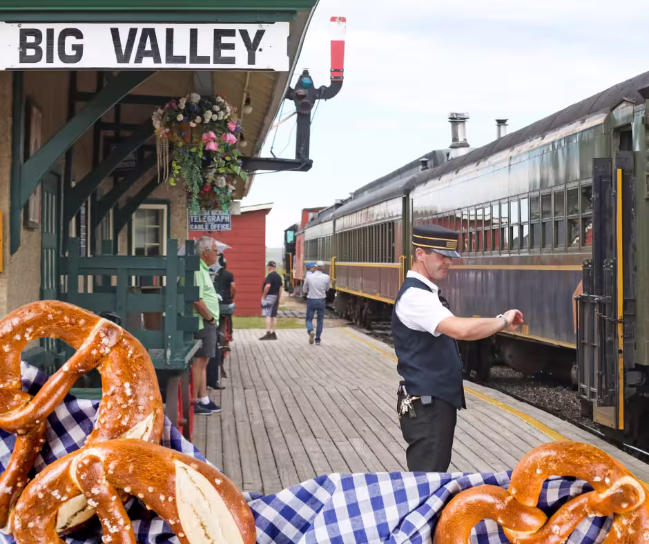 Big Valley Historical Society presents... Oktoberfest Train Saturday, October 24, 2026 Leaves Stettler at 1:30p.m. Arrive in Big Valley at 3:00p.m. - Depart Big Valley at 6:00p.m. Return to Stettler at 7:30p.m. Tickets $100 per adult (18 and above)  Authentic German meal One beer or glass of wine For tickets call Alberta Prairie Railway at 403-742-2811